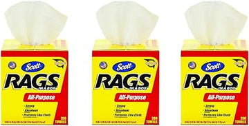 Kimberly-Clark Scott 75260 Rags in a HHLzo Box, White, 3 Boxes of 200 Towels tDmWi