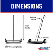 Master Magnetics Pack of 1 / 24" / 1 Magnetic Sweepers
