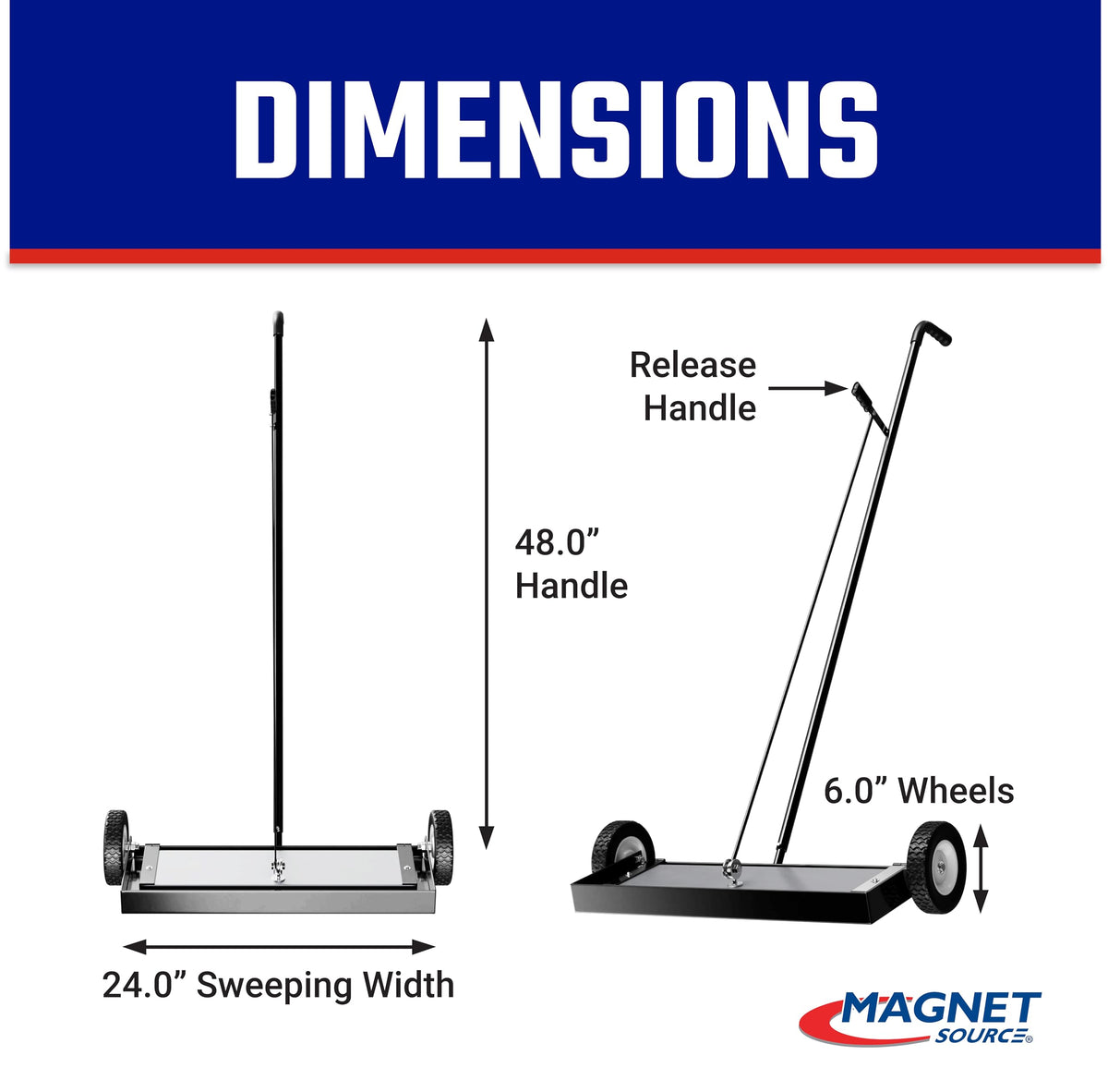 Master Magnetics Pack of 1 / 24" / 1 Magnetic Sweepers