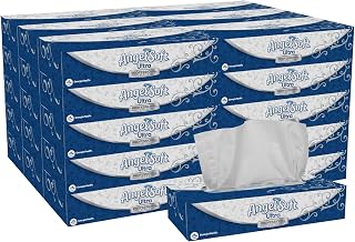 Georgia-Pacific Angel Soft Ultra Professional Series Premium 2-Ply Facial Tissue (49590), 126 Sheets Per Box, 30 Tissue Flat Boxes Per Case