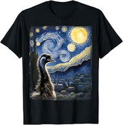 Van Gogh Style Starry Night Emu T-Shirt