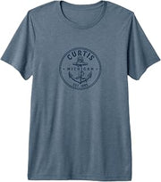 Curtis Michigan Vintage Nautical Anchor Design Premium Tri-Blend T-Shirt