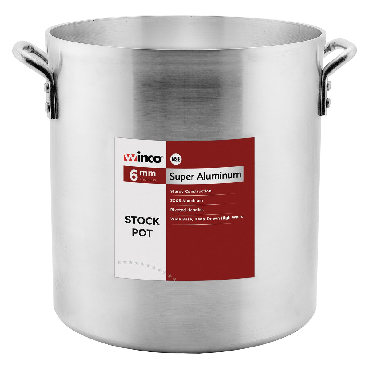 Winco 60 Quarts / Metallic / Stock Pot Stockpots