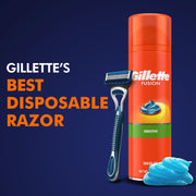 Sensor5 Men's Disposable Razors by Gillette – 4 Count (Pack of 1), Rubber, Blue