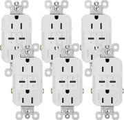 Legrand Radiant 15A Ultra Fast 30W Power Delivery USB Type C Outlet White