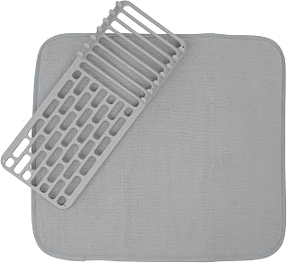 Cuisinart Dish Drying Mat With Rack For Kitchen Counter, Absorbent Microfiber Dish Drainer Mat
