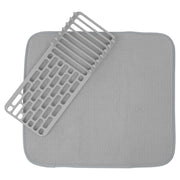 Dish Drying Mat With Rack For Kitchen Counter by Cuisinart – standard, Plastic, Gray, Model 18US6251GRAY
