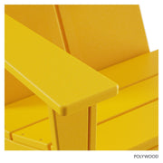 Contemporary Modern Oversized Adirondack Chair in Lemon by Polywood – Plastic, Lemon, Model AD7022LE
