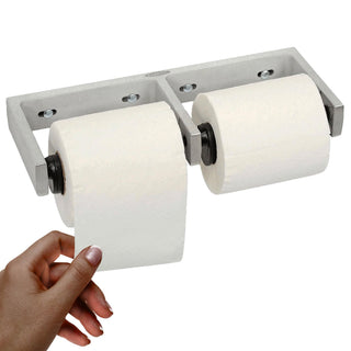 Double Toilet Paper Roll Dispenser by Bobrick – pack of 1, Aluminum, Satin, Model B-2740
