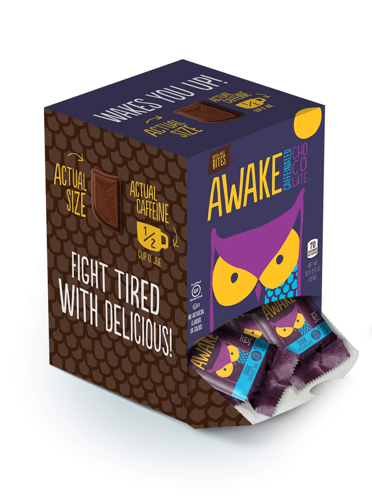 Energy Bites by AWAKE Caffeinated Chocolate – 50 Count (Pack of 6), Model rup11-681
