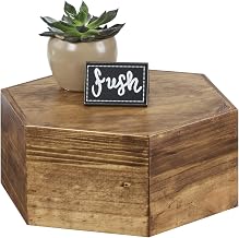 Madera Collection – Hexagon Riser – 12DIA x 5H – Pine Wood