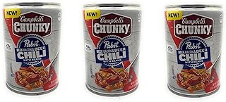 Campbell's Chunky Pabst Beef, Bacon & Beer Chili with Beans 16.5oz - 3 cans