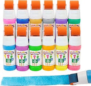 Colorations Paint Roller Set, 12 Paraben-Free Washable Tempera Paint Colors