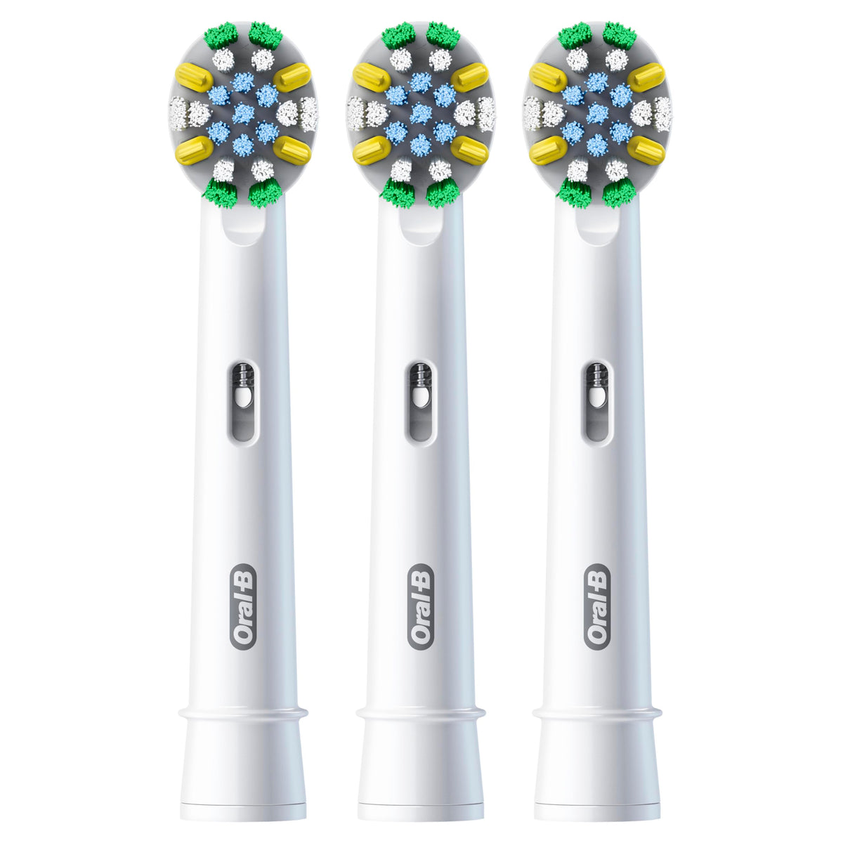 Floss Action Replacement Electric Toothbrush Heads - 3ct by Oral-B – 3 Count (Pack of 1), Plastic, White, Model EB25-3