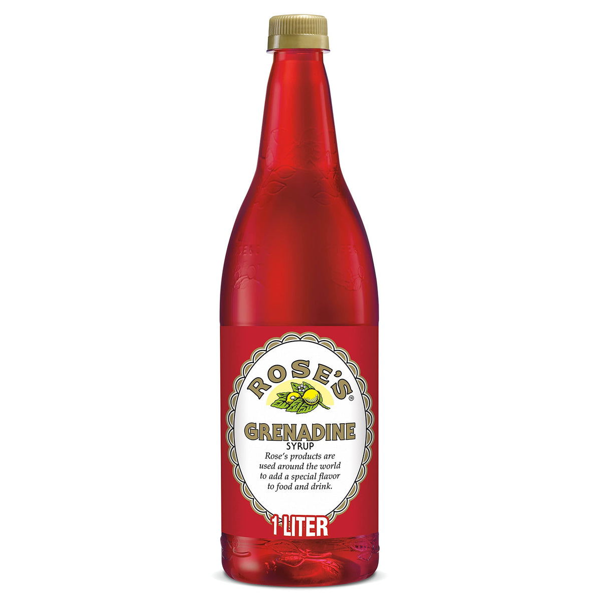 Grenadine, 1 L bottle (Pack of 12), Made with Pomegranate Flavor, Mixer to Add to Cocktails and Non-Alchoholic Drinks, Trusted by by Rose's – Model 10002621