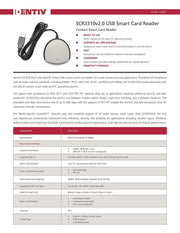 SCR3310V2 USB Smart Card Reader Writer CAC/PIV by IDENTIV – USB A, Grey