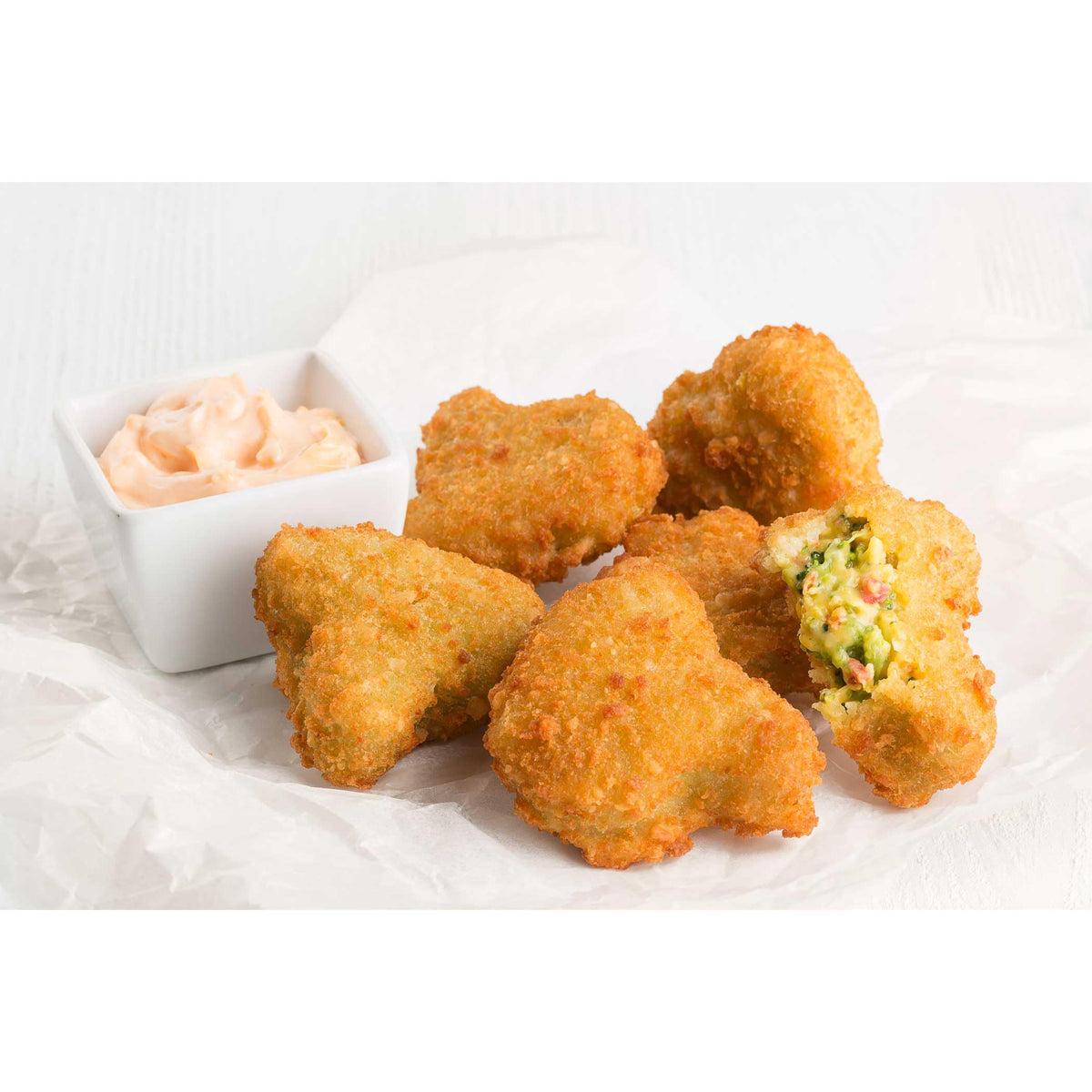 Anchor Breaded Cheddar and Broccoli Bite - Appetizer by McCain – 2.5 pounds per unit, 15 pounds per case, Pack of 6, Model 50010277