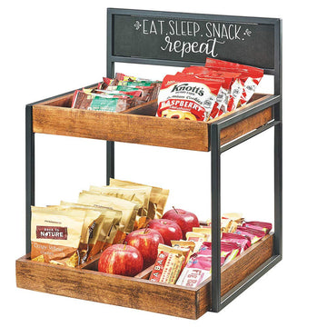 Chalkboard Merchandiser by CAL-MIL – 18.0 " L X18.0 " W X22.0 " H, Metal, Brown, Model 3607-13