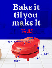 Mini Donut Maker by Betty Crocker – Mini, Plastic, Red, Model BC-2938CO