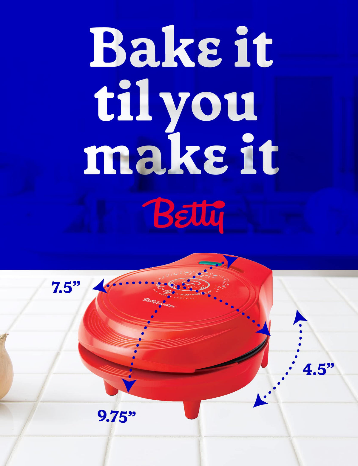 Mini Donut Maker by Betty Crocker – Mini, Plastic, Red, Model BC-2938CO