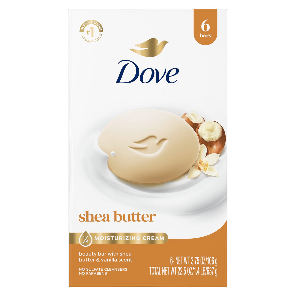 Dove 3.75 Ounce (Pack of 6) / Vanilla / white Soaps