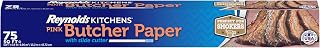Reynolds Kitchens 18 Inch Pink Butcher Paper with Slide Cutter, 75sq ft