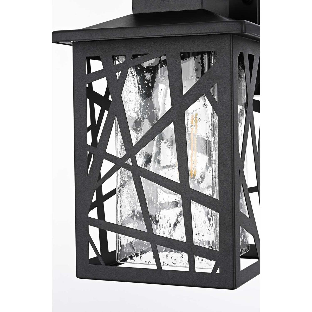 Clifford One Light Outdoor Wall Sconce Black by Lighting Design – Iron, Black