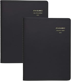 2021 Eight Person Daily Appointment Book by AT-A-GLANCE, 8-1/2" x 11", Large, Black (702127121)