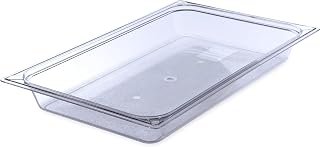 Carlisle FoodService Products Storplus Full-Size Plastic Food Pan for Catering, Buffets, and Restaurants, Polycarbonate, 2.5 Inches Deep, Clear (Pack of 5)