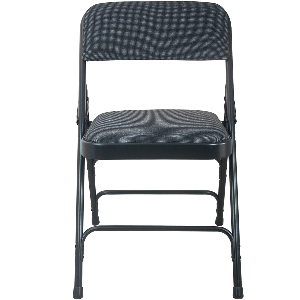 Advantage Padded Metal Folding Chair 1 Seat by Flash Furniture – 30 x 18.5 x 20, Fabric, Foam, Steel, Black Fabric/Black Frame, Model DPI903F-BLKBLK