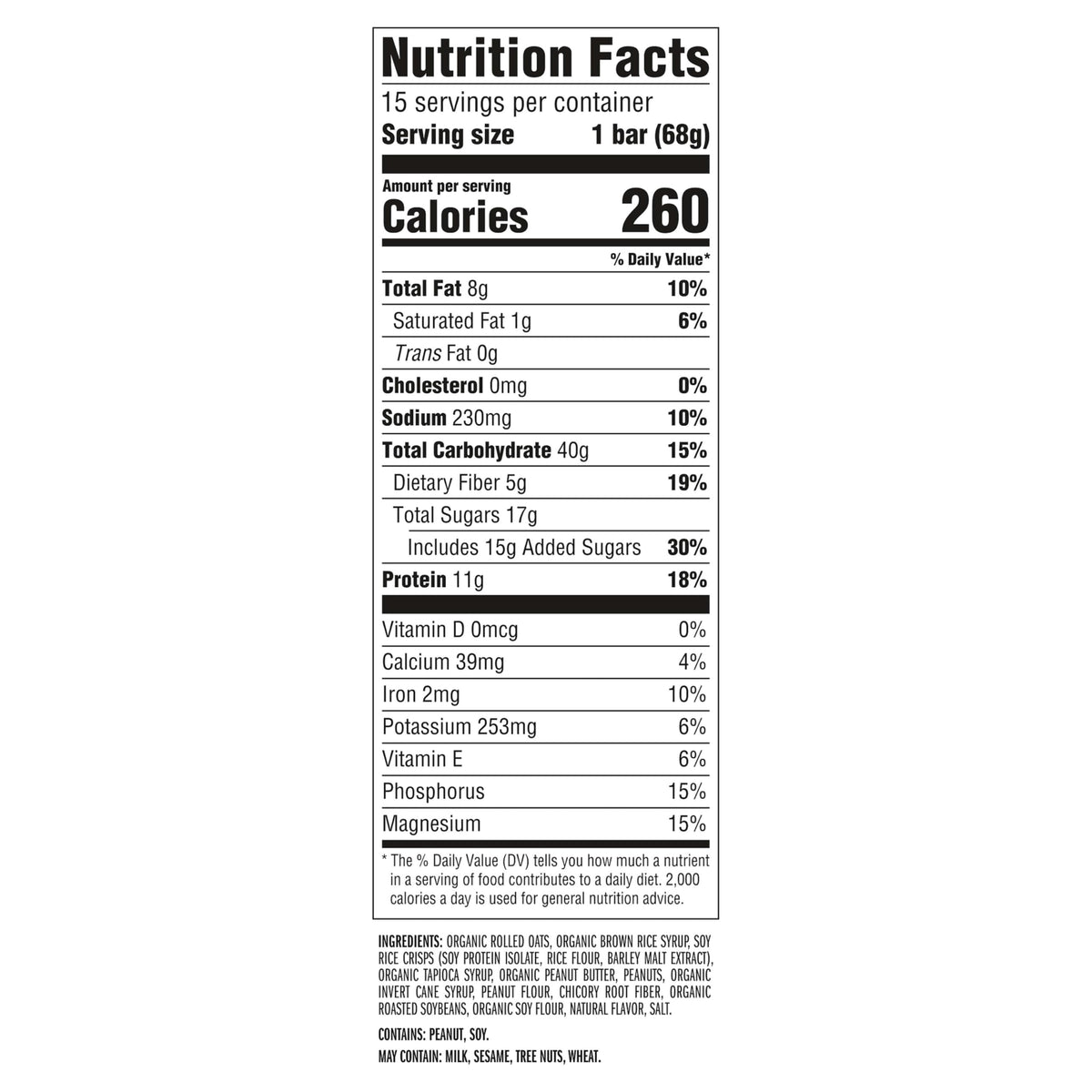 Protein Energy Bars by CLIF Bar – 15 Count, Crunchy Peanut Butter, Pack of 15