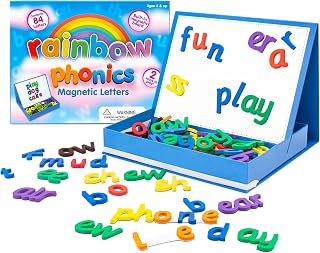 Junior Learning Rainbow Phonics - Magnetic Letters, Multi, Model:JL194,White,1.8 H x 10.2 L x 8 W