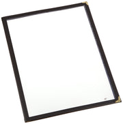Winco 12" x 9.5" / Triple / Black Menu Covers