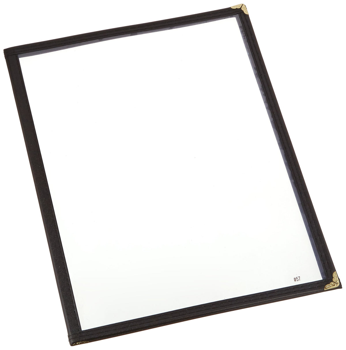 Winco 12" x 9.5" / Triple / Black Menu Covers