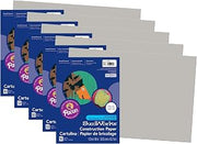 Prang Construction Paper, Gray, 12" x 18", 50 Sheets Per Pack, 5 Packs