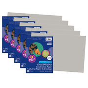 Prang Construction Paper by DIXON TICONDEROGA CO - PACON – 12 x 18 inches, Paper, Gray, Pack of 5, Model PAC8807-5