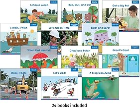 Decodable Readers Book Set: Short Vowels, Consonant Blends, and Digraphs 24-Titles | Reading Age 5-8 | Grade Level 1 | Benchmark Education (Newmark Decodable Readers)