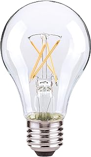 Satco 7 watt A19 LED; Clear; Medium Base; 2700K; 800 lumens; 120 Volts; Carded