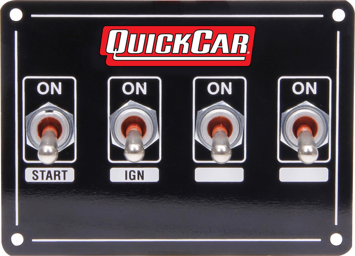 4 Switch Panel by QuickCar Racing Products – Stock, aluminum, Model 50-740