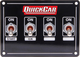 4 Switch Panel by QuickCar Racing Products – Stock, aluminum, Model 50-740