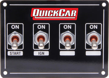 4 Switch Panel by QuickCar Racing Products – Stock, aluminum, Model 50-740