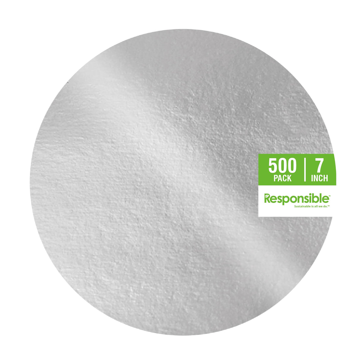 Responsible Products 7 inch Lids (500 Count) / Silver / Casual Disposable Cookware