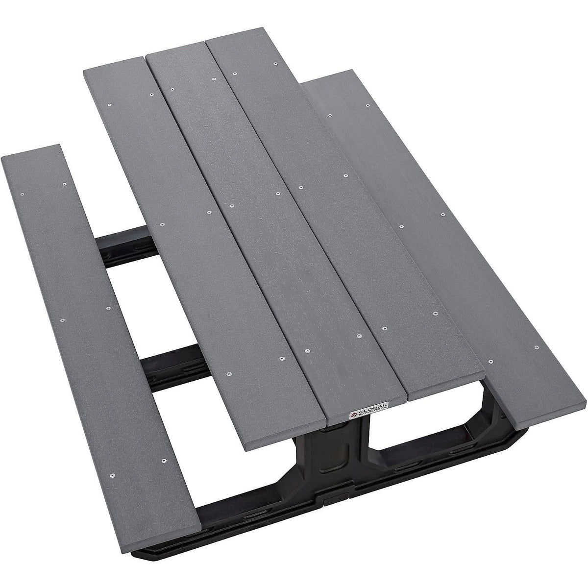 Outdoor 6' Rectangular Picnic Table by Global Industrial – Recycled Plastic, Grey, Model 271677GY