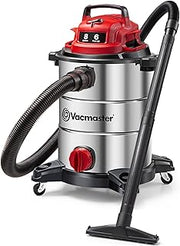 Vacmaster VOC812SF 1101 8-Gal 6 Peak HP Stainless Steel Wet/Dry Vac Red