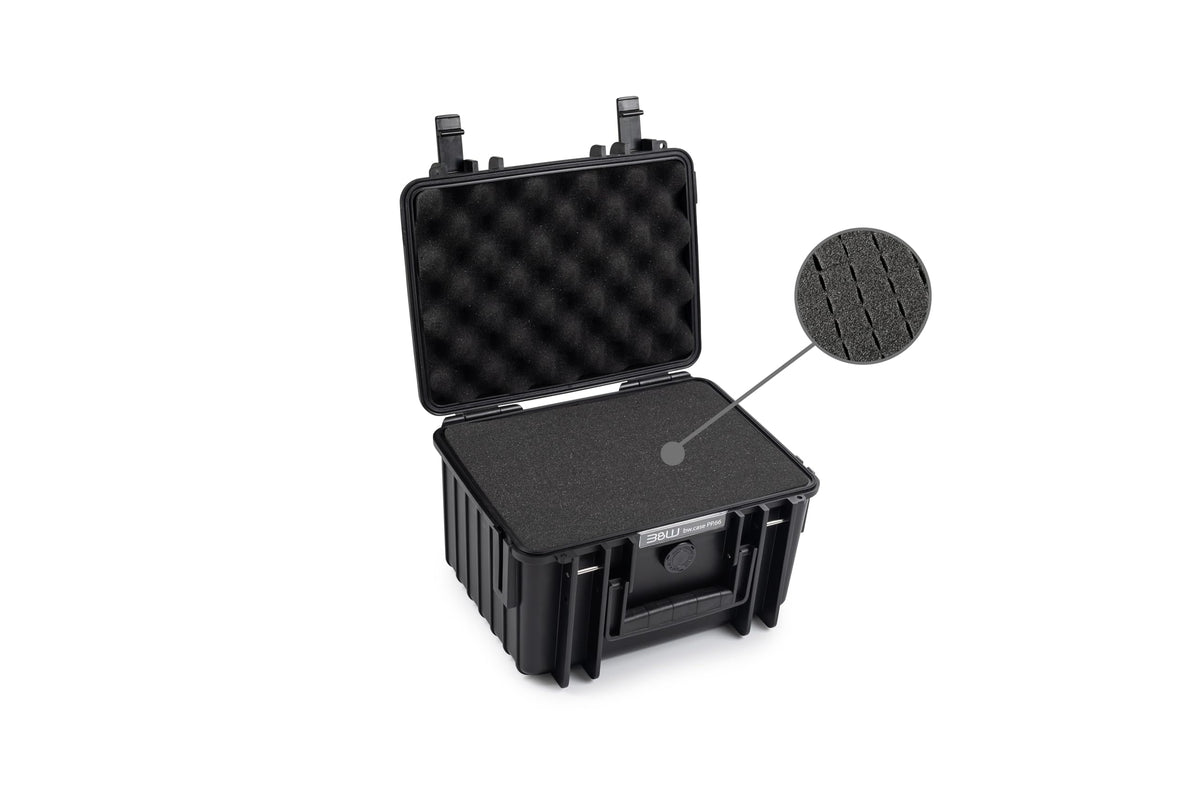 B&W International Black / 2000/B/SI / Pre-cut Foam Camera Cases