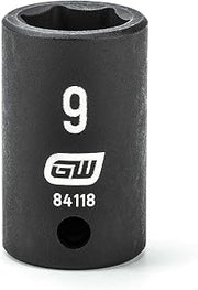 GEARWRENCH 1/4" Drive 6 Point Standard Impact Metric Socket 9mm - 84118