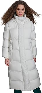 Champion Women's Extra Long Quilted Puffer Jacket With Hood