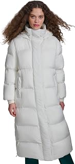 Champion Women's Extra Long Quilted Puffer Jacket With Hood