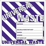 Labelmaster UWM7T7 UW05T Universal Waste Label, Paper Stock, Single Roll, 6" Waste Label w/Generator
