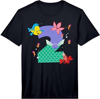 Men's Disney Ariel Numbers 2" Second 2nd Birthday Party Gift Performance T-Shirt